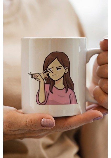 Gözüm Üstünde Baskılı Yılbaşı Hediyesi Kupa Bardak