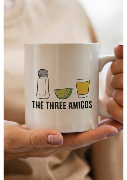 Tuz, Limon, Tequila 3'lüsü Baskılı Yılbaşı Hediyesi Kupa Bardak