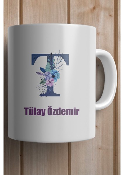 T Harfi Kişiye Özel Baskılı Yılbaşı Hediyesi Kupa Bardak fiyatları