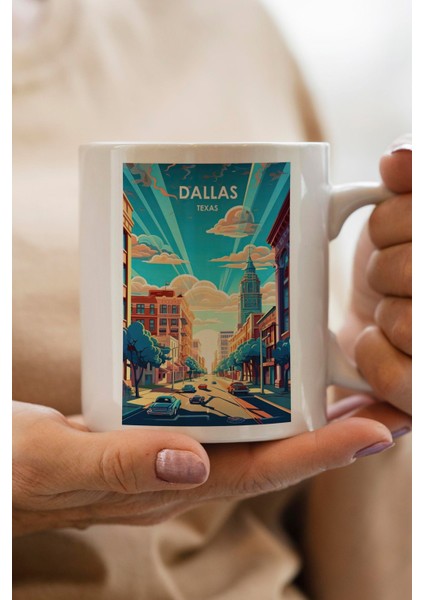 Dallas-Texas Baskılı Yılbaşı Hediyesi Kupa Bardak