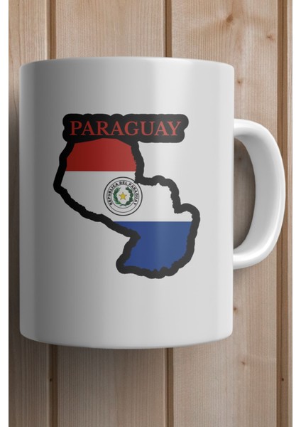 Paraguay Bayrağı Harita Baskılı Yılbaşı Hediyesi Kupa Bardak fiyatları