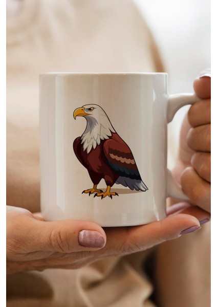 Kartal Baskılı Premium Yılbaşı Hediyesi Kupa Bardak