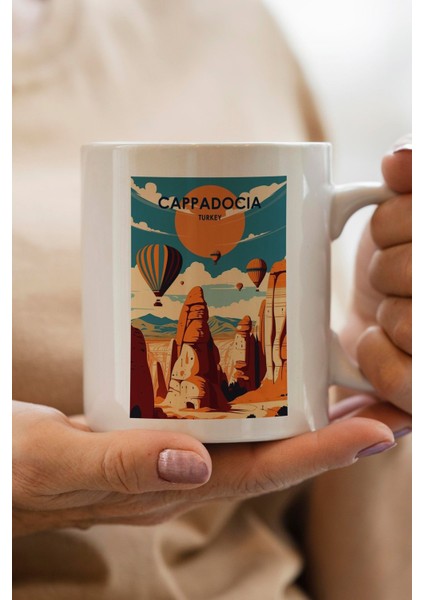 Nevşehir- Kapadokya Baskılı Yılbaşı Hediyesi Kupa Bardak