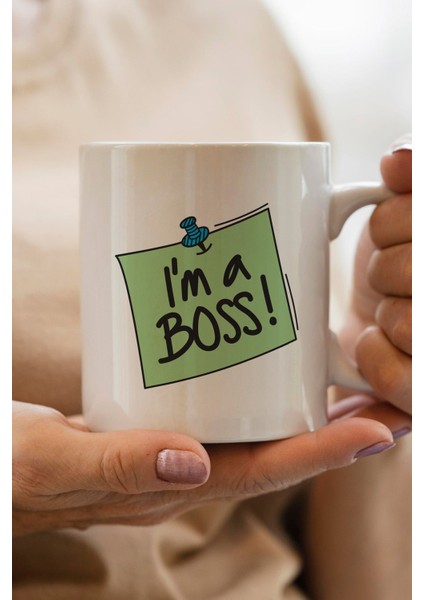 I'm A Boss Baskılı Yılbaşı Hediyesi Kupa Bardak