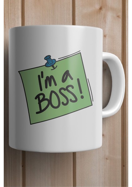 I'm A Boss Baskılı Yılbaşı Hediyesi Kupa Bardak fiyatları