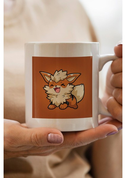 Arcanine Pokemon Baskılı Premium Yılbaşı Hediyesi Kupa Bardak