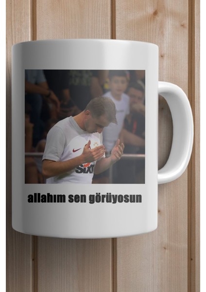 Kerem Aktürkoğlu Baskılı Allahım Sen Görüyosun Yazılı Yılbaşı Hediyesi Kupa Bardak fiyatları