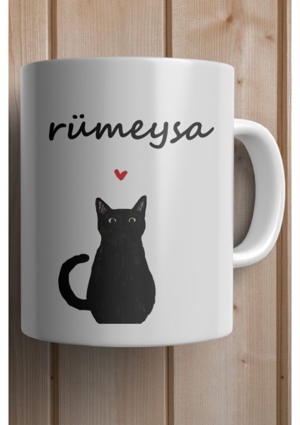 Kedi Figürü Baskılı Kişiye Özel Isimli Yılbaşı Hediyesi Kupa Bardak fiyatları