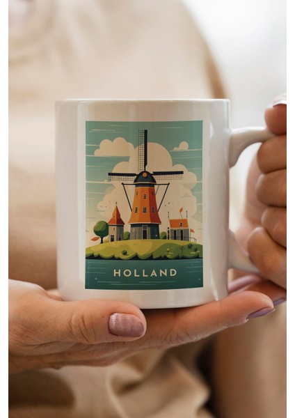 Holland- Hollanda Baskılı Premium Yılbaşı Hediyesi Kupa Bardak