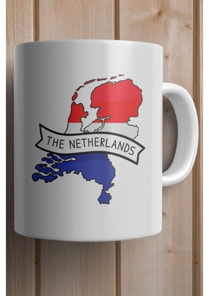 The Netherlands- Hollanda Bayrağı Harita Baskılı Yılbaşı Hediyesi Kupa Bardak fiyatları