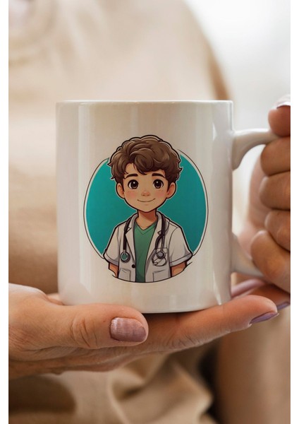 Doktor Baskılı Premium Yılbaşı Hediyesi Kupa Bardak