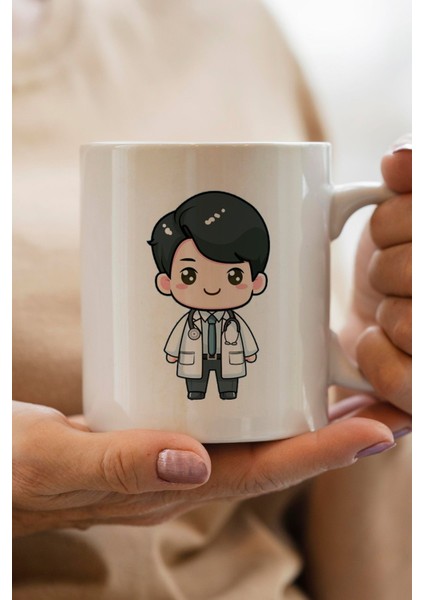 Doktor Baskılı Premium Yılbaşı Hediyesi Kupa Bardak