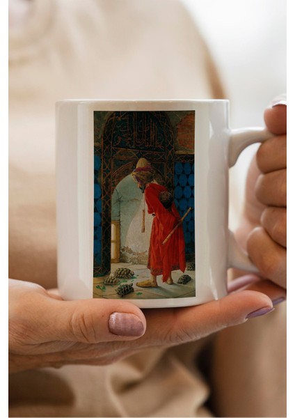 Kaplumbağa Terbiyecisi Baskılı Yılbaşı Hediyesi Kupa Bardak