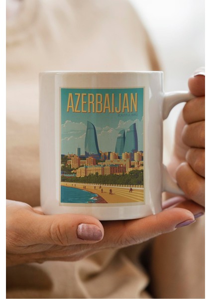 Azerbaycan Baskılı Yılbaşı Hediyesi Kupa Bardak