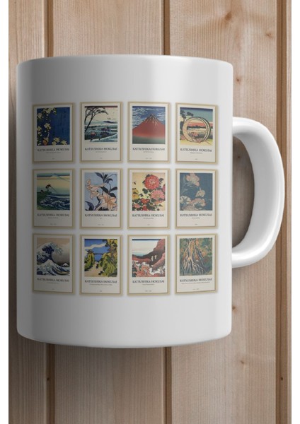 Hokusai Sanat Serisi Baskılı Yılbaşı Hediyesi Kupa Bardak fiyatları