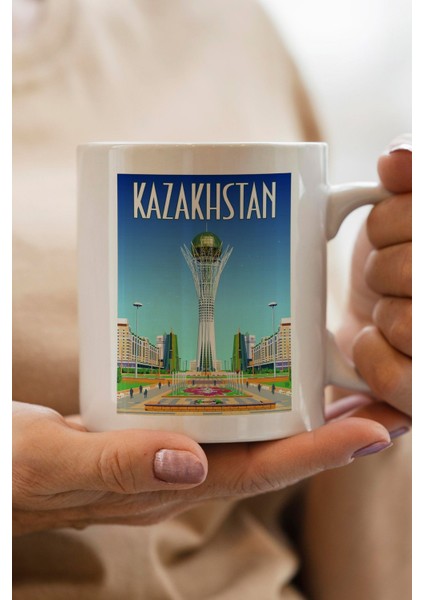Kazakistan Baskılı Yılbaşı Hediyesi Kupa Bardak