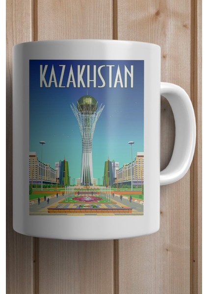 Kazakistan Baskılı Yılbaşı Hediyesi Kupa Bardak fiyatları