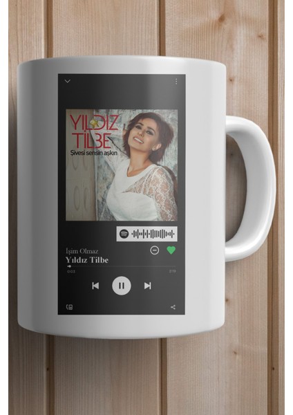 Yıldız Tilbe-Işim Olmaz Spotify Şarkı Kodlu Yılbaşı Hediyesi Kupa Bardak fiyatları
