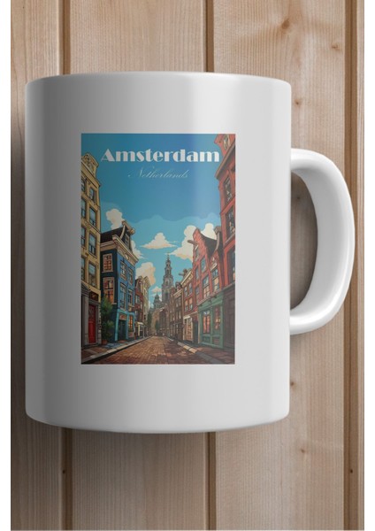 Amsterdam Baskılı Yılbaşı Hediyesi Kupa Bardak fiyatları