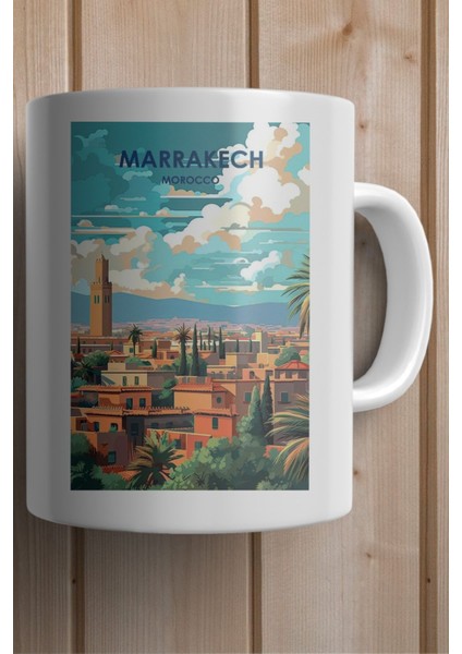 Fas-Marakeş Baskılı Yılbaşı Hediyesi Kupa Bardak fiyatları