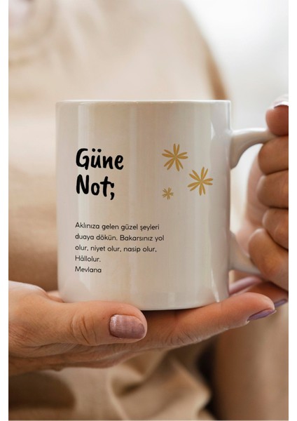 Güne Not Yazılı Yılbaşı Hediyesi Kupa Bardak