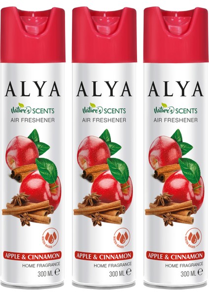 Nature's Scents Apple & Cinnamon Elma & Tarçın Su Bazlı Oda Kokusu ml x3 Adet