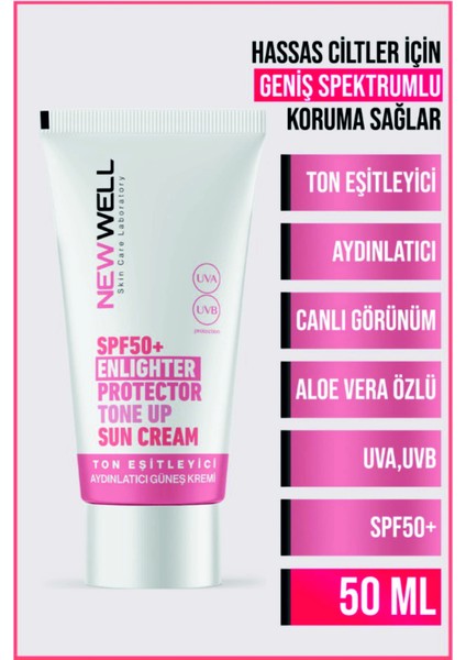 Güneş Kremi 50ml Spf50 + Enlıghter Pınk