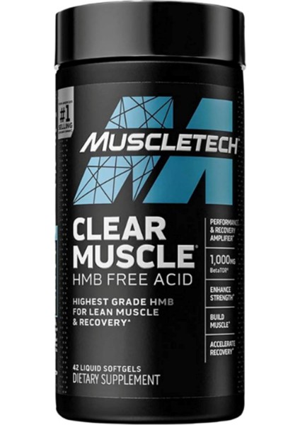 Clear Muscle Hmb Free Acid 42 Liq,Uid Softgels.Usa Menşeı.3739