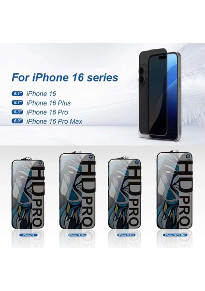 Hd Pro iPhone 16 Plus Privacy Ekran Koruyucu