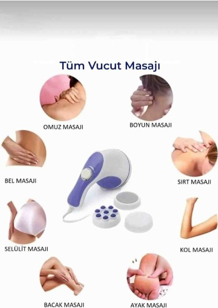 4 Başlıklı Masaj Aleti - Boyun Bel Sırt Bacak Karın Omuz Ayak Masaj Aleti indirimleri