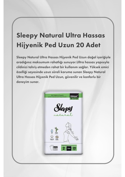 Natural Ultra Hassas Hijyenik Ped Uzun 20 Adet X3 ve Elidor 2'si 1 Arada Şampuan 400 ml