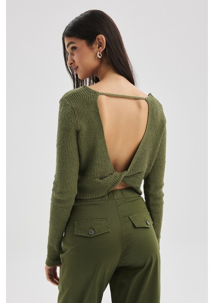 F21 Burmalı Triko Kazak