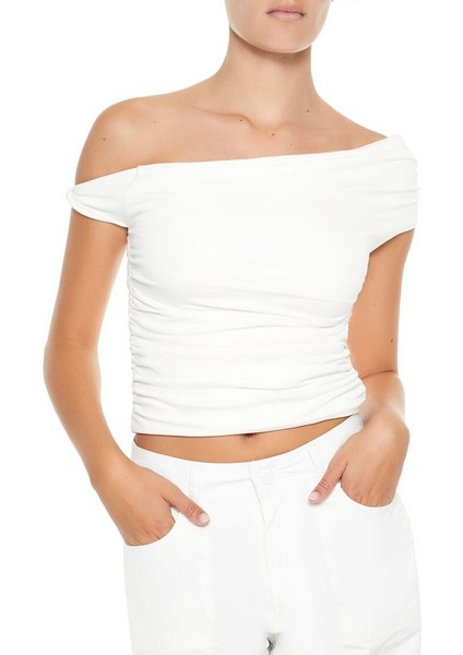 F21 Tek Omuz Detaylı Bluz