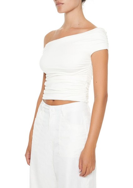 F21 Tek Omuz Detaylı Bluz