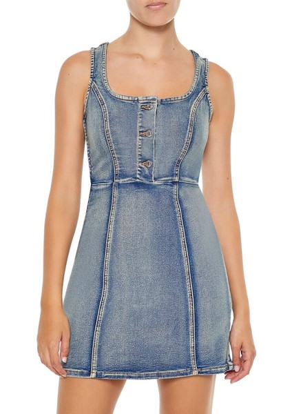 Denim Mini Elbise