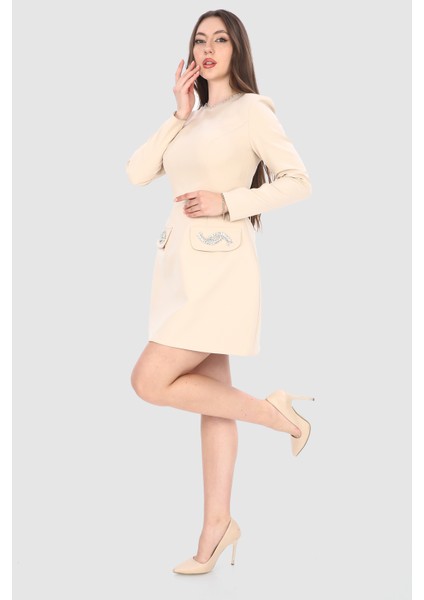 Büyük Beden ve Küçük Beden Uzun Kol Aksesuar Detaylı Mini Balon Etek Elbise modelleri