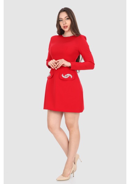 Büyük Beden ve Küçük Beden Uzun Kol Aksesuar Detaylı Mini Balon Etek Elbise fiyatları