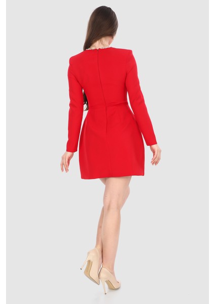 Büyük Beden ve Küçük Beden Uzun Kol Aksesuar Detaylı Mini Balon Etek Elbise fırsatları