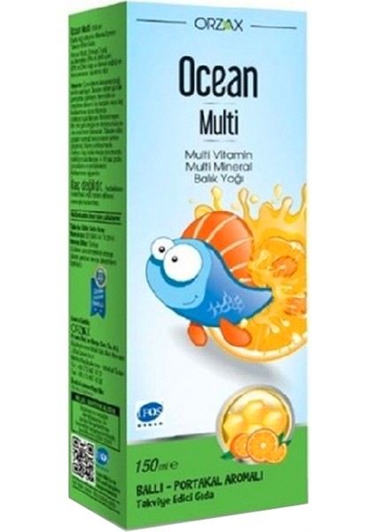 Ocean Multi Ballı Portakallı 150 ml Şurup