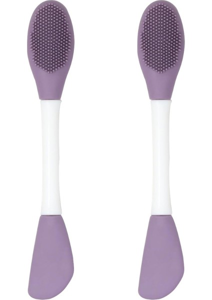 2 Adet Silikon Yüz Temizleme Fırçası Yüz Maskesi Uygulama Fırçası Smear Yüz Maskesi Çamur, Kil, Krem, Losyon