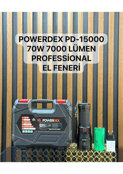 70W Profesyonel Avcı Feneri 7000 Lümen PD-15000