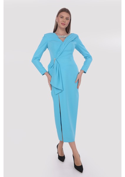 Büyük Beden ve Küçük Beden Aller ve Pile Detaylı Elbise fiyatları