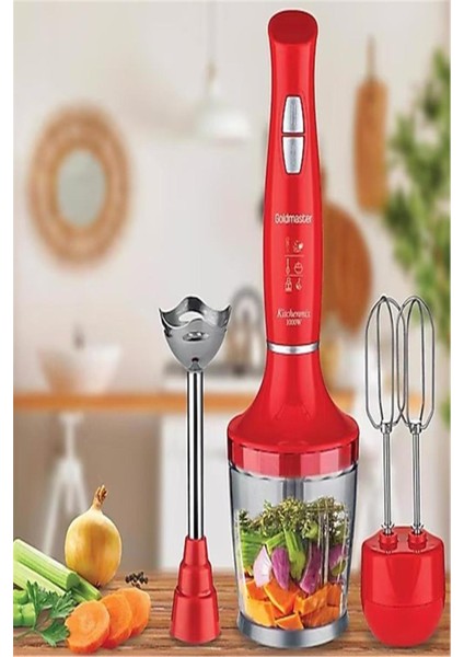 Kitchenmıx Blender Set Kırmızı In 6140K