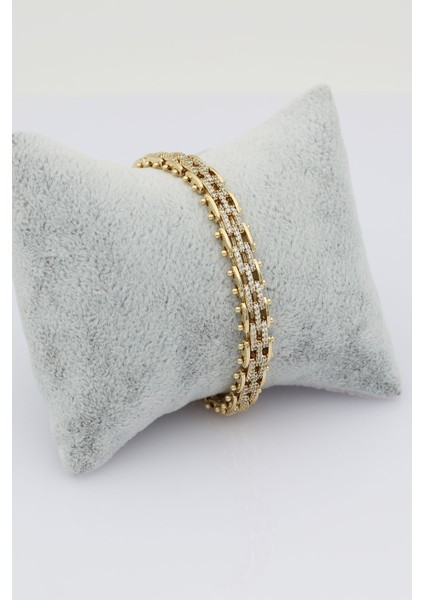 Sıralı Nokta Taşlı Rose Bileklik fiyatları