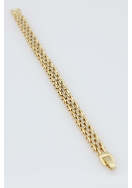 Sıralı Nokta Taşlı Rose Bileklik modelleri