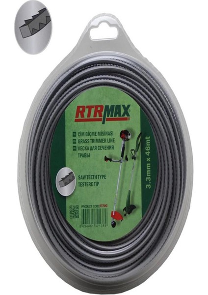 Tırpan Misinası Gri Testere 3,3 mm x 46 mt RTY343