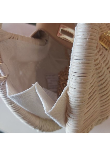 Katı Sert Hasır Kilitli Omuz Askılı Yazlık Doğal Kadın Çanta fırsatları