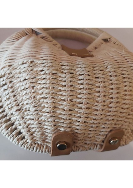 Katı Sert Hasır Kilitli Omuz Askılı Yazlık Doğal Kadın Çanta indirimleri