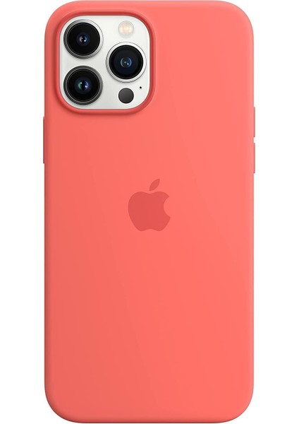 Magsafe Özellikli Silikon Kılıf (Iphone 13 Pro Max) - Pembe Pomelo