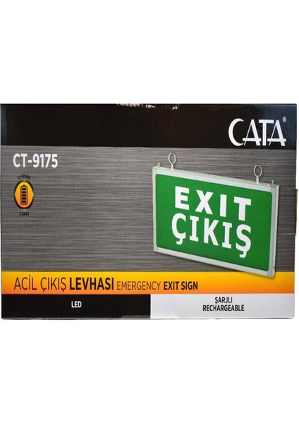 Ct 9175 Acil Çıkış Levhası Ledli 3 Saat Akülü